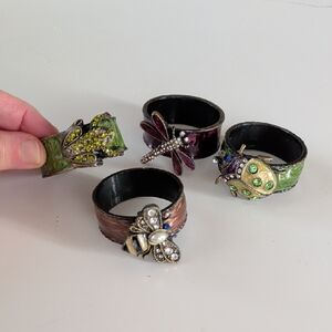 Whimsical Insect-Themed Napkin Ring Set